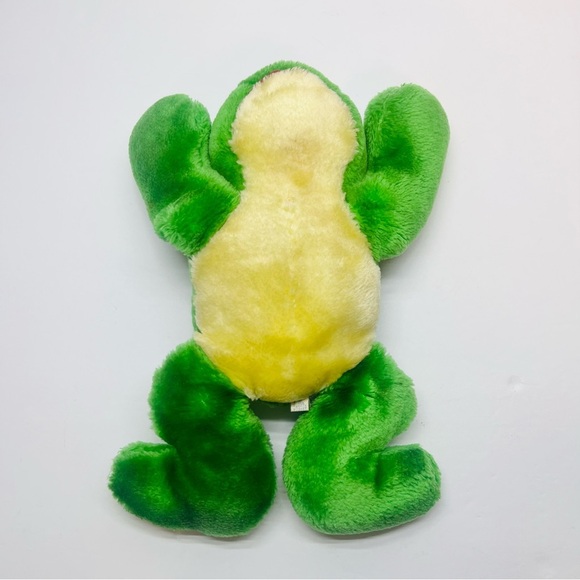 vintage green frog 80s croaking frog made in korea 11 inch - Picture 3 of 13